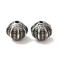 304 Stainless Steel Beads, Rondelle with Grid Pattern