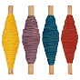 4 rollos 4 colores hilo de algodón hecho a mano