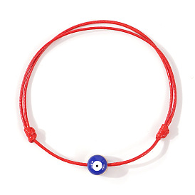 Браслет из бисера ручной работы в стиле панк-стиль «злой глаз» из стеклянных бусин, составной браслет