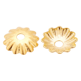 Brass Bead Cap, Cadmium Free & Nickel Free & Lead Free, Real 18K Gold Plated