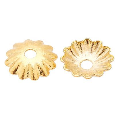 Brass Bead Cap, Cadmium Free & Nickel Free & Lead Free, Real 18K Gold Plated
