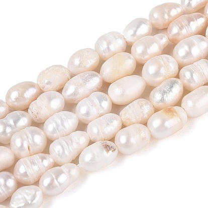 Нити из натурального культивированного пресноводного жемчуга, рис