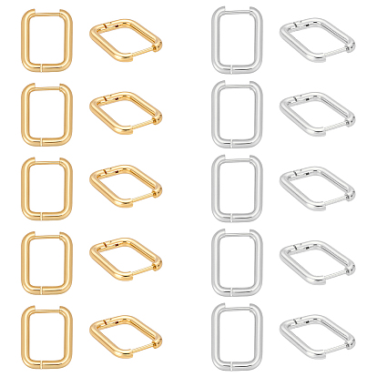 10 пары 2 цвета серьги-кольца из нержавеющей стали, с 304 штифтами из нержавеющей стали для женщин