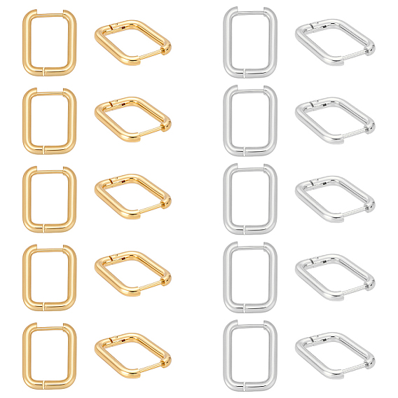 10 пары 2 цвета серьги-кольца из нержавеющей стали, с 304 штифтами из нержавеющей стали для женщин