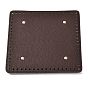 Imitation PU Leather Bottom, Square with Round Corner & Alloy Brads, Litchi Grain, Bag Replacement Accessories