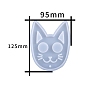 Food Grade Cat Head DIY Silicone Pendant Molds, Decoration Making, Resin Casting Molds, For UV Resin, Epoxy Resin Jewelry Making