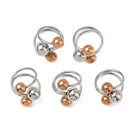 304 круглые открытые манжеты из нержавеющей стали для женщин и мужчин