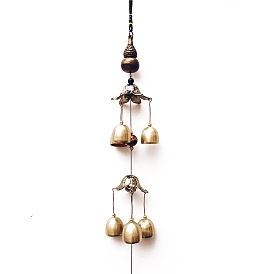 Alloy Wind Chimes, Pendant Decorations, with Bell Charms, Fish/Gourd