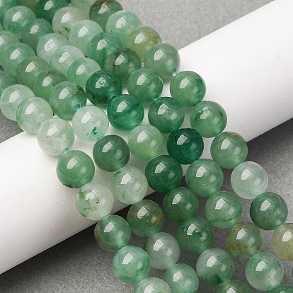 Naturels verts perles rondes aventurine brins
