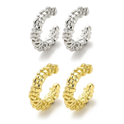 Серьги-каффы из латуни с квадратными бусинами, долговечный, без свинца и без кадмия