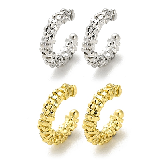 Серьги-каффы из латуни с квадратными бусинами, долговечный, без свинца и без кадмия