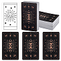 100Pcs Rectangle Paper Tarot Cards, Moon Phase Pattern, 100 Sheets Tarot Rectangle Coated Paper