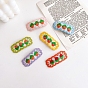 Cute Wool Yarn Knitting Snap Hair Clips, Rectangle Hair Accessories for Girls