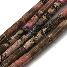 Natural Rhodonite Beads Strands, Column