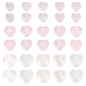 30 шт. 3 стили бусины в форме сердца из натурального розового кварца