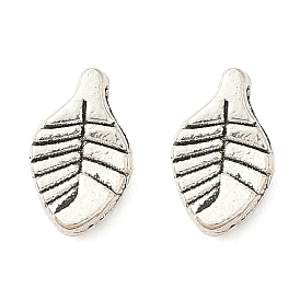 Сплавочные подвески тибетского стиля, лист прелести, без кадмия и без свинца