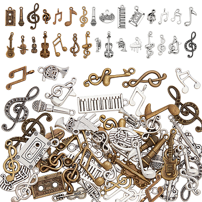 60 шт 30 стили подвески из сплава в тибетском стиле, музыкальная тема