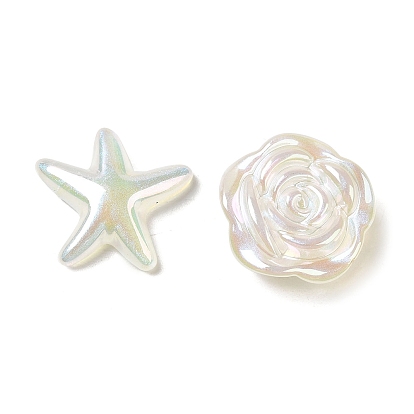 ABS Plastic Imitation Pearl Beads, Mixed Shapes