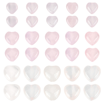 30 шт. 3 стили бусины в форме сердца из натурального розового кварца