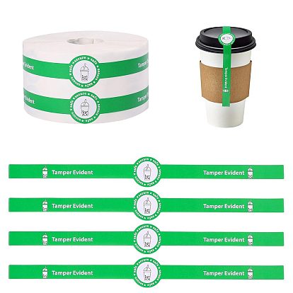 Copperplate Paper Stickers, Tamper Evident Cup Sealing Stickers