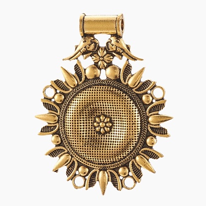 Liens de composants en alliage de lustre de style tibétain, fleur