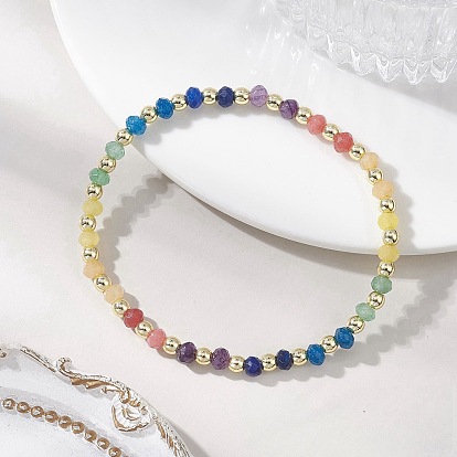 Браслеты из натурального малазийского нефрита и гальванически покрытых немагнитных синтетических гематитовых бусин, эластичные, для женщин.