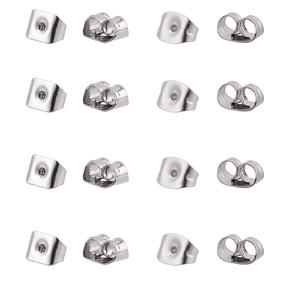 304 Stainless Steel Ear Nuts, Butterfly Earring Backs for Post Earrings