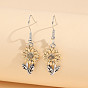 Alloy Dangle Earrings for Women, Sunflower