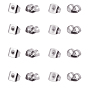 304 Stainless Steel Ear Nuts, Butterfly Earring Backs for Post Earrings