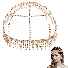 Сетчатые повязки на голову из сплава со стразами, аксессуары для волос для женщин и девушек