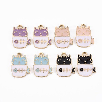 Золотили эмали сплава подвески, кошка, без кадмия и без свинца