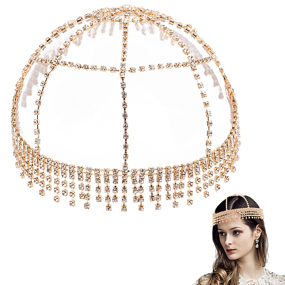 Сетчатые повязки на голову из сплава со стразами, аксессуары для волос для женщин и девушек