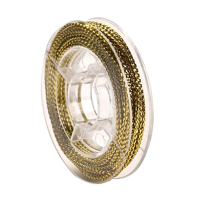 Плетеная неэластичная нить для бисероплетения, металлическая нить, вышивка нитью, 0.6 мм, около 10.93 ярдов (10 м) / рулон