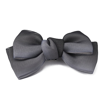 Polyester Bowknot Shoe Decorations, Detachable Shoe Buckle Clips, with Iron Findings