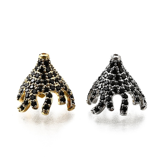 Латунь микропаве черный кубический цирконий, без свинца и без кадмия, стойки покрытие, прочное покрытие