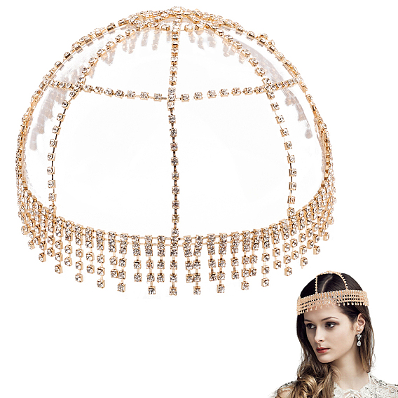 Сетчатые повязки на голову из сплава со стразами, аксессуары для волос для женщин и девушек