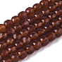 Natural Carnelian Beads Strands, Faceted, Cube