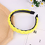 Chic Cream Spring Color Twisted Headband with Braided Hair Style - Fashionable Solid Fabric Hair Accessory for Women