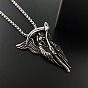 Панк 304 ожерелья из нержавеющей стали с подвеской в виде мрачного жнеца для мужчин