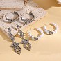 Серьги-гвоздики из сплава и хрустальных стразов для женщин, платина