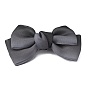 Polyester Bowknot Shoe Decorations, Detachable Shoe Buckle Clips, with Iron Findings