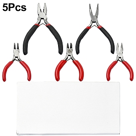 5 шт. 5 стили щипцы для ювелирных изделий из углеродистой стали, 3 дюймовые плоскогубцы, бокорезы, полирование