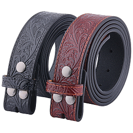 2 шт. 2 цвета ковбойские кожаные ремни с цветочным тиснением, поясные ремни с застежками из сплава sanp для мужчин