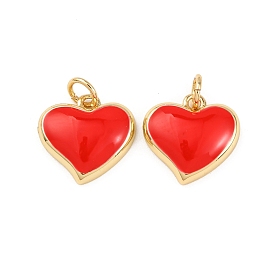 Латунь эмаль подвески, сердце прелести, стойки покрытие, долговечный, без свинца и без кадмия, с целью перехода в кольце