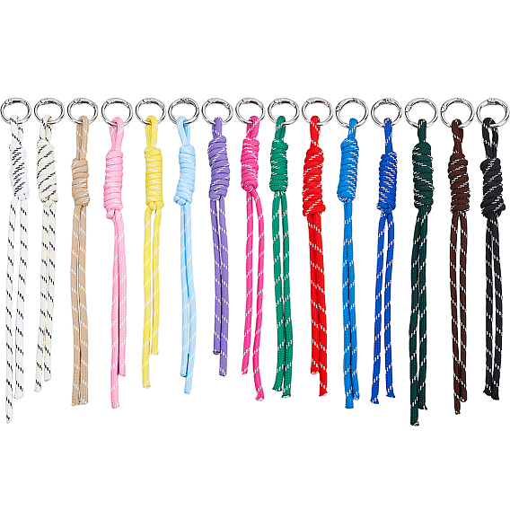 15Pcs Polyester Pendant Decorations, for Bag Ornaments