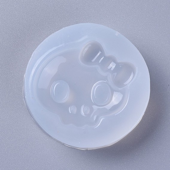 Food Grade Statue Silicone Molds, Fondant Molds, For DIY Cake Decoration, Chocolate, Candy, UV Resin & Epoxy Resin Jewelry Making, Skull