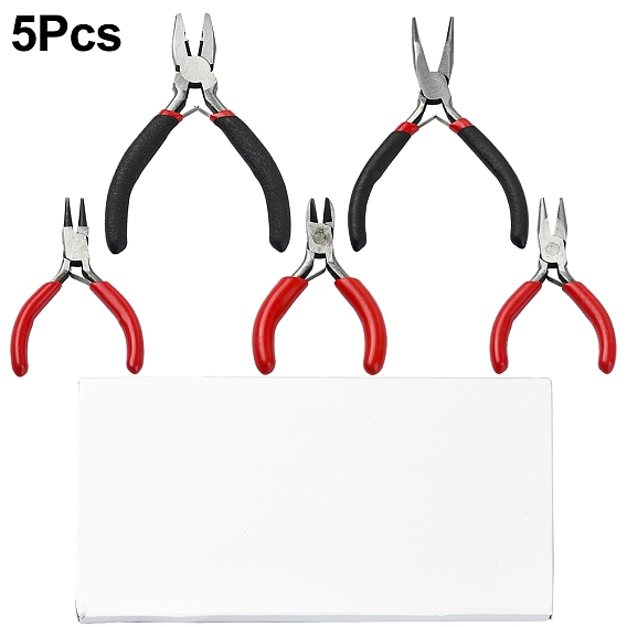 5 шт. 5 стили щипцы для ювелирных изделий из углеродистой стали, 3 дюймовые плоскогубцы, бокорезы, полирование