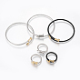 304 Stainless Steel Jewelry Sets, Adjustable Bangles and Rings