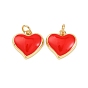 Латунь эмаль подвески, сердце прелести, стойки покрытие, долговечный, без свинца и без кадмия, с целью перехода в кольце