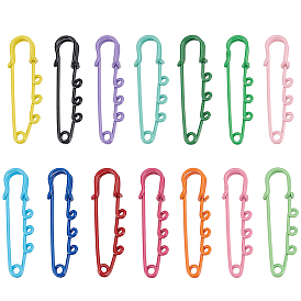 30шт. 15 цвета, запекаемая краска, фурнитура для брошей из железа, с обручем